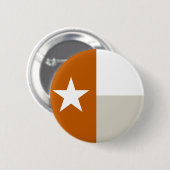 Brande Sinaasappel Texas Flag Button (Voorkant /achterkant)