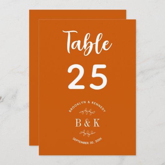 Brande Sinaasappels botanische bruiloft (Voorkant / Achterkant)