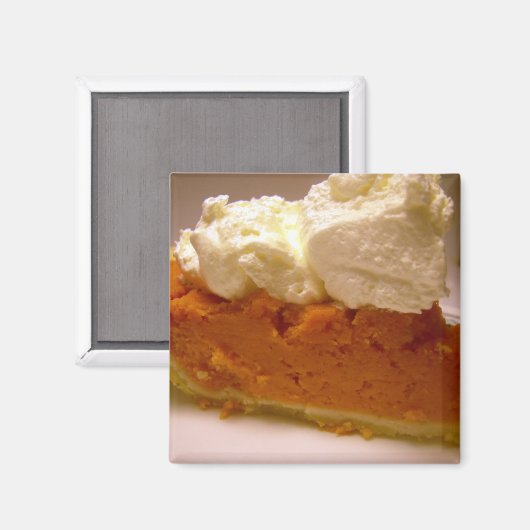 Brande zoete aardappelpastei magneet (Voorkant / Achterkant)