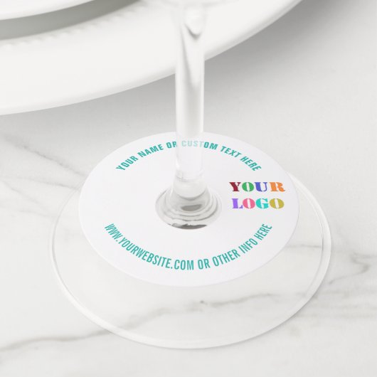 Branded aangepaste logo tekst wijnglas labels voor (Dichtbij)