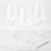 Branded aangepaste logo tekst wijnglas labels voor (Set)