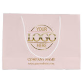 Branded Blush Pink Business Logo Promotionele Groot Cadeauzakje (Achterkant)