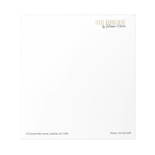 Branded Business Event Planning Notitieblok (Voorkant)