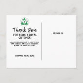 Branded Business Logo Bedankt Briefkaart (Achterkant)