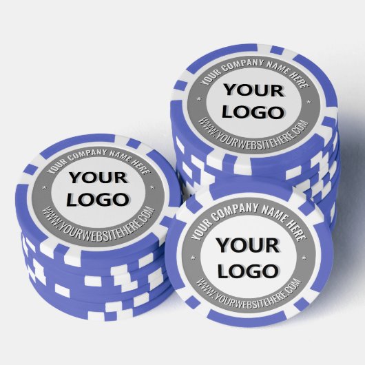Branded Business Logo Company Poker Chips Template (Opstapeling)