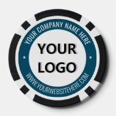 Branded Business Logo en Text Poker Chips Voorbeel (Achterkant)