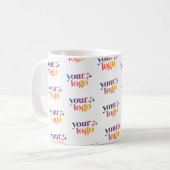 Branded Business Logo Pattern Mug Koffiemok (Voorkant links)