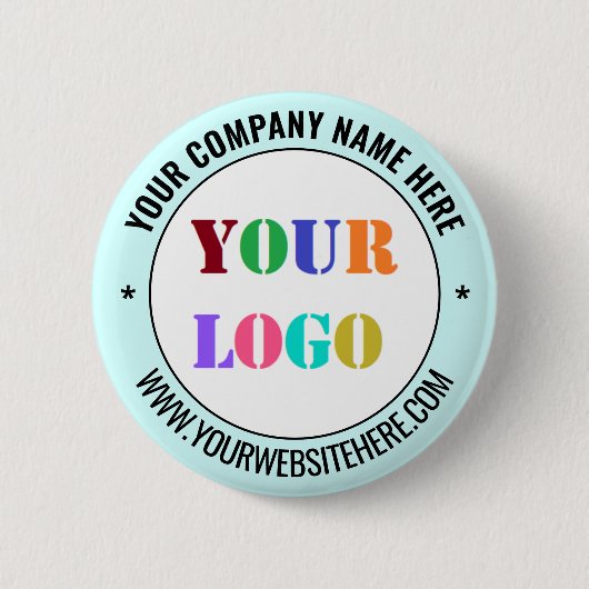 Branded Business Logo Promotional Button Example (Voorkant)