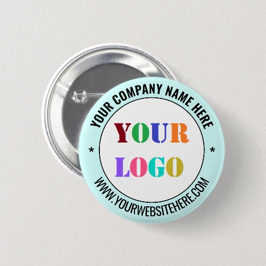 Branded Business Logo Promotional Button Example (Voorkant /achterkant)