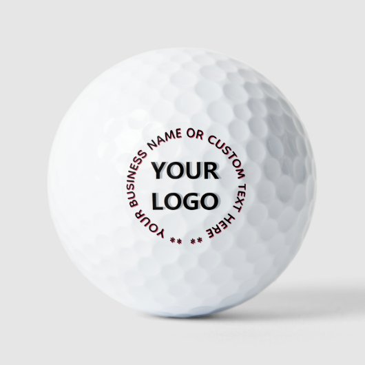 Branded Business Logo Stamps Golf Balls Template Golfballen (Voorkant)