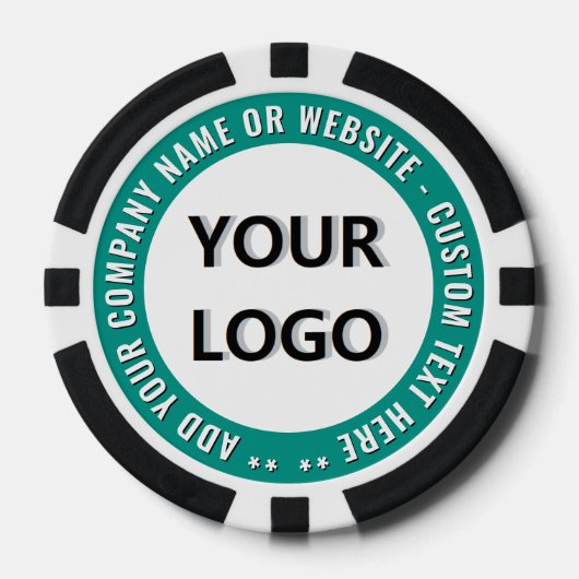 Branded Business Logo Text Poker Chips Template (Voorkant)