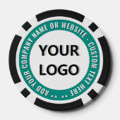 Branded Business Logo Text Poker Chips Template (Achterkant)