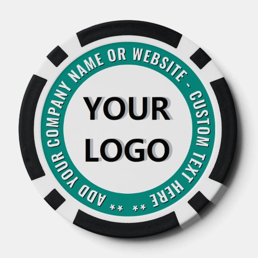 Branded Business Logo Text Poker Chips Template (Achterkant)