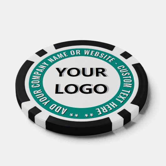 Branded Business Logo Text Poker Chips Template (Enkel)