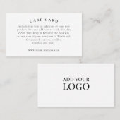 Branded Care Kaart voor kleine bedrijven Visitekaartje (Voorkant / Achterkant)