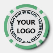 Branded Company Logo and Text Poker Chips Example (Achterkant)