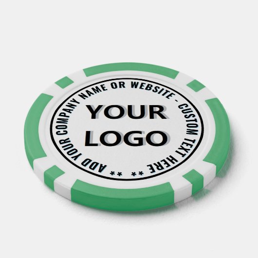 Branded Company Logo and Text Poker Chips Example (Enkel)