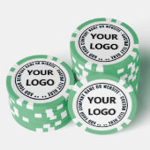 Branded Company Logo and Text Poker Chips Example (Opstapeling)