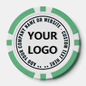 Branded Company Logo and Text Poker Chips Example (Voorkant)