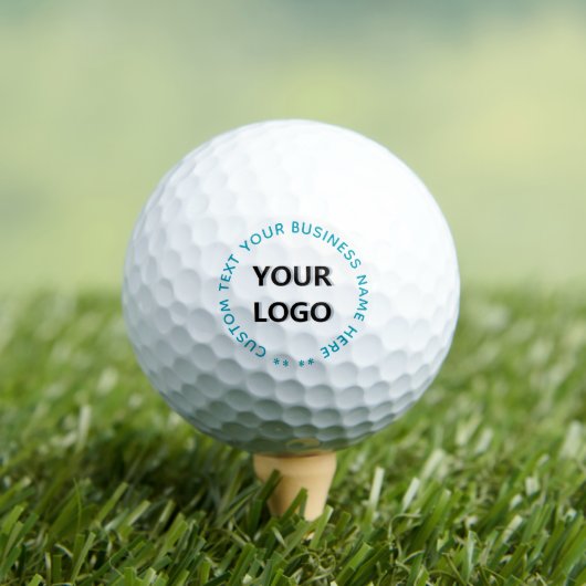 Branded Company Logo Text Stamp Golf Balls Example Golfballen (Insitu Shirt)