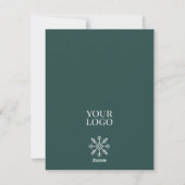 Branded Corporate Modern Snowflake Holiday Kaart (Achterkant)
