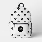 Branded Custom Business Logo Pattern Wit Bedrukte Rugzak (Voorkant)