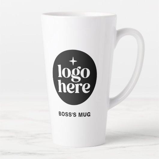 Branded Custom Employee Business Logo Latte Mok (Rechts)