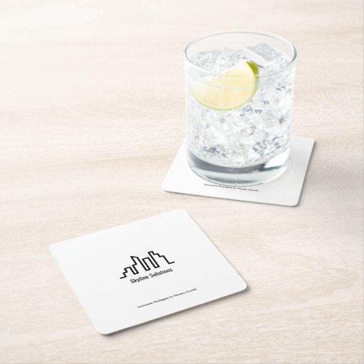 Branded Elegant Zwart-wit Onderzetters Set van 6 (Insitu)