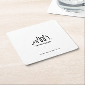 Branded Elegant Zwart-wit Onderzetters Set van 6 (Schuin)