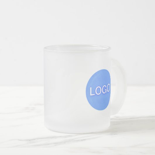 Branded Frosted Glass Mok (10 oz) (Voorkant rechts)
