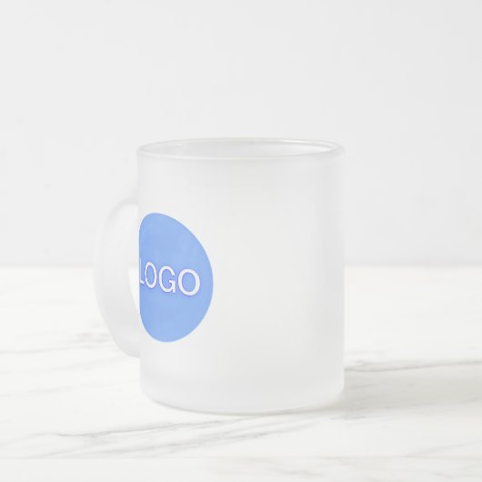 Branded Frosted Glass Mok (10 oz) (Voorkant links)