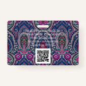 Branded gepersonaliseerde zakelijke onderneming badge (Achterkant)