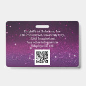Branded gepersonaliseerde zakelijke onderneming badge (Achterkant)