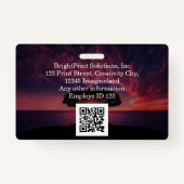 Branded gepersonaliseerde zakelijke onderneming badge (Achterkant)