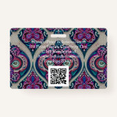 Branded gepersonaliseerde zakelijke onderneming badge (Achterkant)