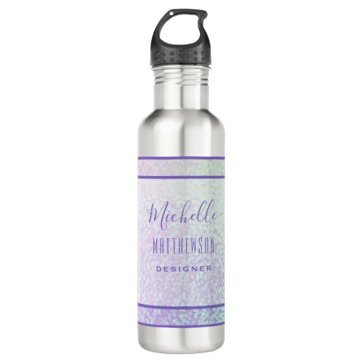 Branded Holographic Professional Chic Business Waterfles (Voorkant)