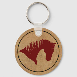 Branded Leather Horse Head SLEUTELHANGER