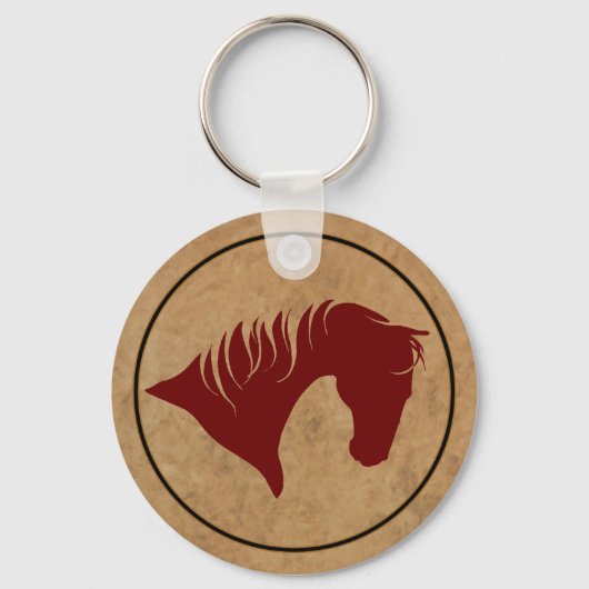 Branded Leather Horse Head SLEUTELHANGER (Voorkant)