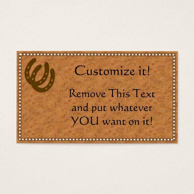 Branded Leather Profile Card Visitekaartje (Voorkant)