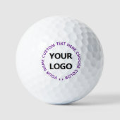 Branded Logo and Text Stamps Golf Balls Example Golfballen (Voorkant)
