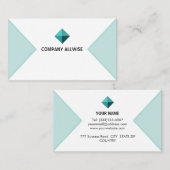 Branded Logo Blauwgroen & White Visitekaartje (Voorkant / Achterkant)