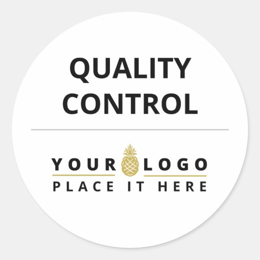 Branded Logo Quality Control Ronde Sticker (Voorkant)