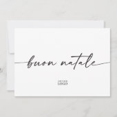 Branded Modern Buon Natale Italiaans Kerst Kaart (Voorkant)