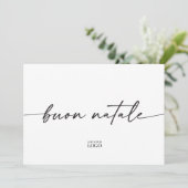 Branded Modern Buon Natale Italiaans Kerst Kaart (Staand voorkant)