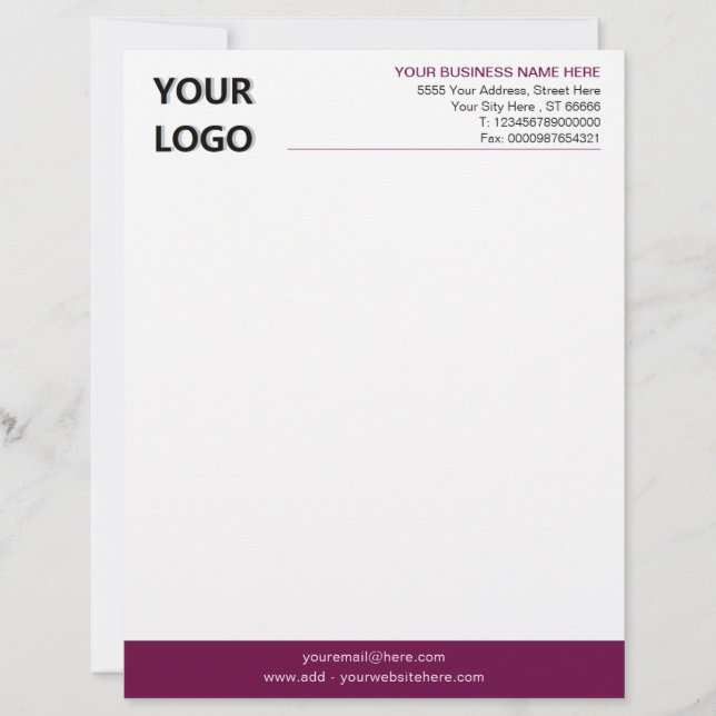 Branded ontwerp voorbeeld briefhoofd bedrijf (Voorkant)