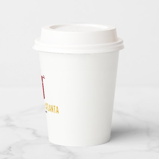 Branded Paper Cup met deksel - 8oz Papieren Bekers (Links)