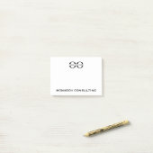 Branded Post it Note met  Logo (Op bureau)