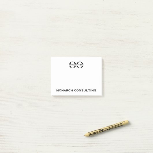 Branded Post it Note met Logo (Op bureau)