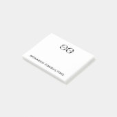 Branded Post it Note met  Logo (Schuin)