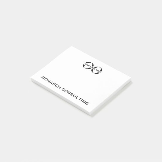 Branded Post it Note met Logo (Schuin)